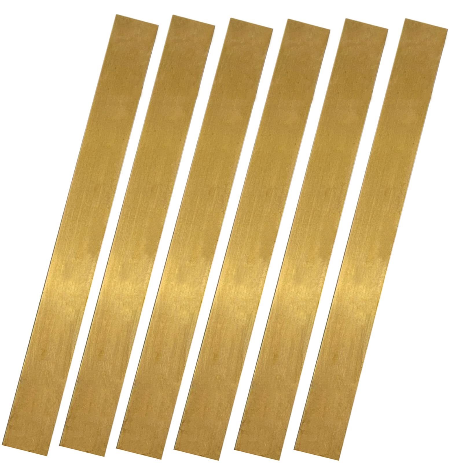 Brass Strip, Brass Shim Stock Assortment, 1″ Width x 6″ Length, 0.002″