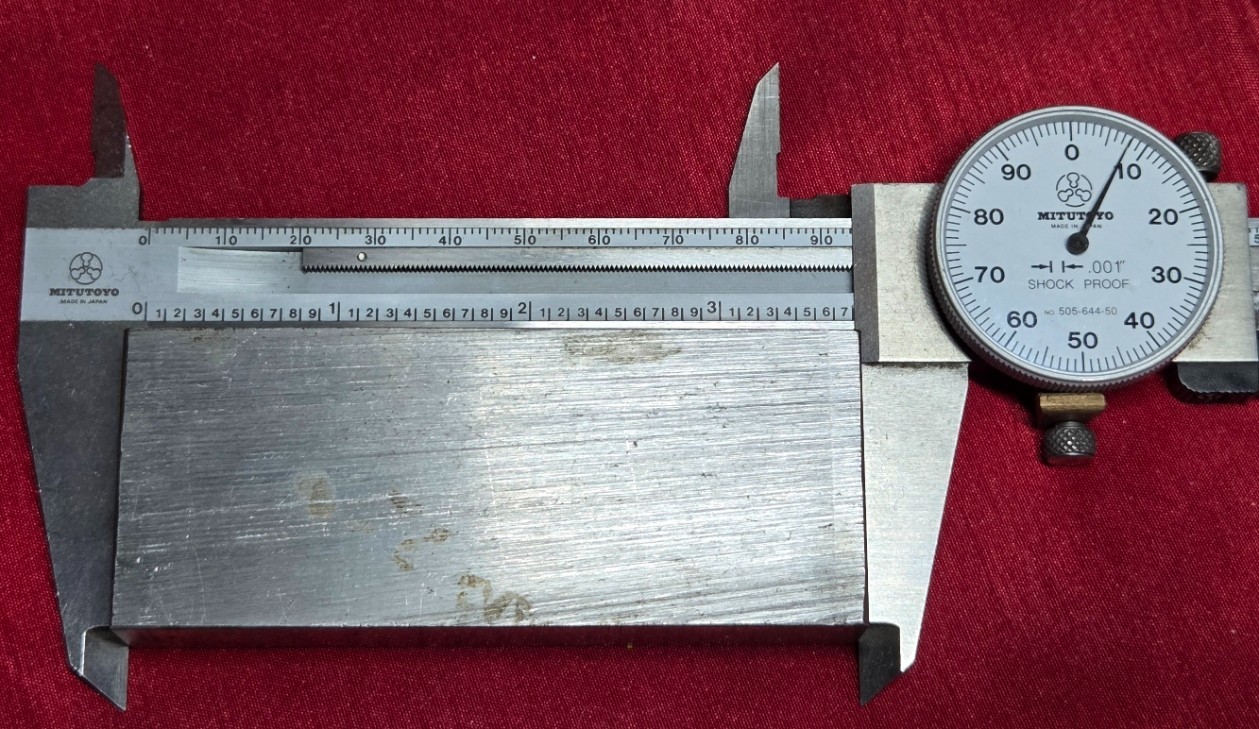 D2 Tool Steel Block Billet 3.708″ L x 1.51″ W x 0.67″ Thick, 1Lb. 0.29 Oz.