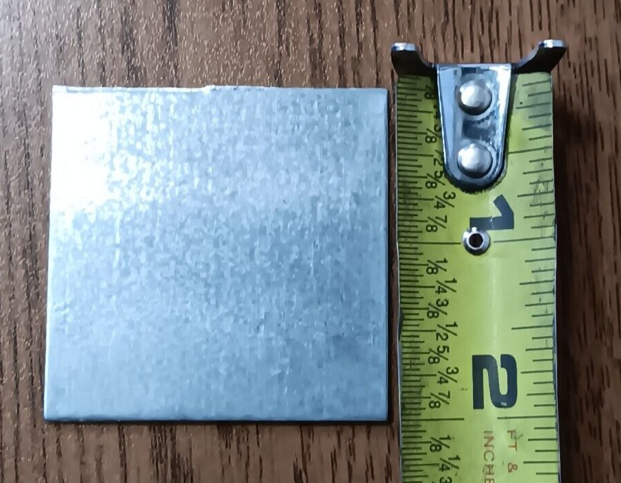 25PCS GALVANIZED G90 STEEL, 20GA (.035) 2″X2″, SCRAP, WELDING