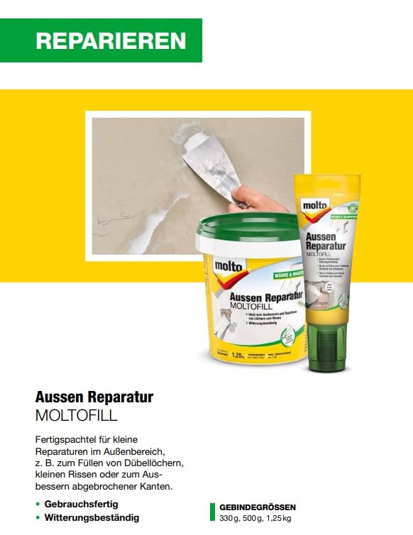 Exterior Repair Moltofill, Exterior Finished Filler for Small Touch Up Paint…