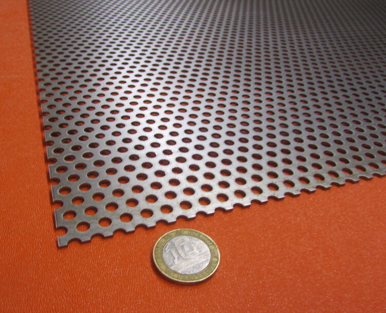 Perforated Staggered Steel Sheet .060″ Thick x 24″ x 24″, .187″ Hole Dia.