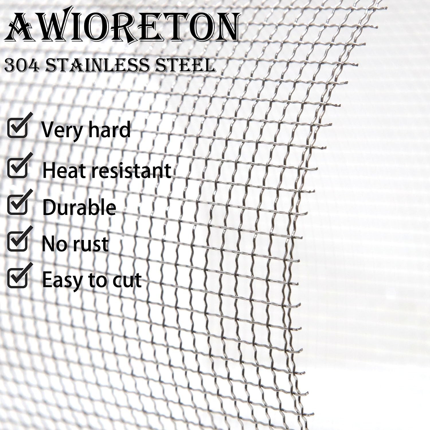 Stainless Steel Wire Mesh Screen 12×40 Inch, 2 Pcs, 5 Mesh, Rodent & Pest Contro