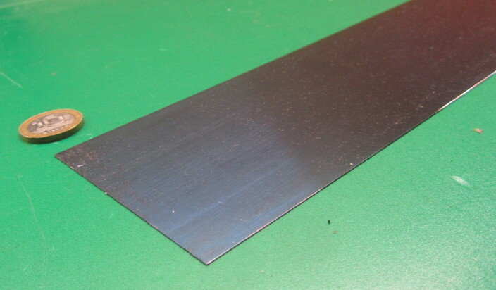1095 Hard Blue Tempered Spring Steel Shim .015″ Thick x 3.00″ Wide x 600″ Long