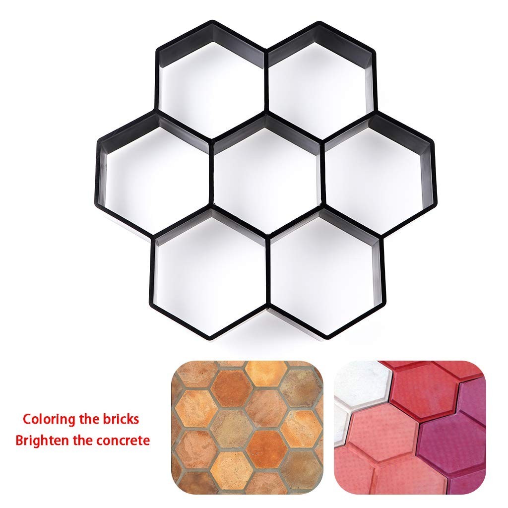 Molde hexagonal para pavimento 29,5 x 28 x4,3 cm reutilizable caminos peatonales