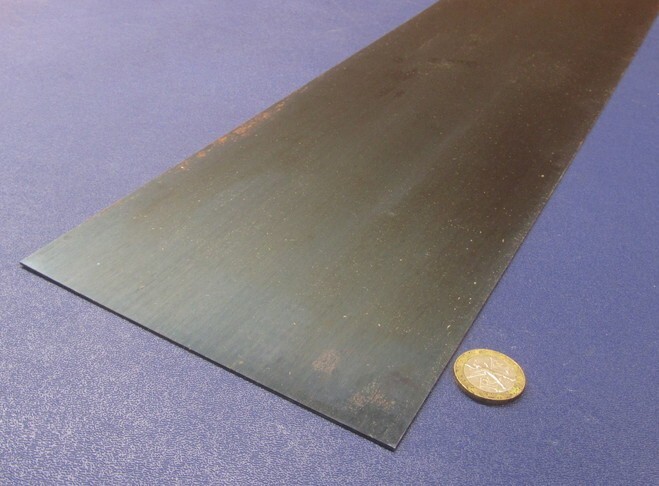 1095 Hard Blue Tempered Spring Steel Shim .012″ Thick x 6.00″ Wide x 12″ Long