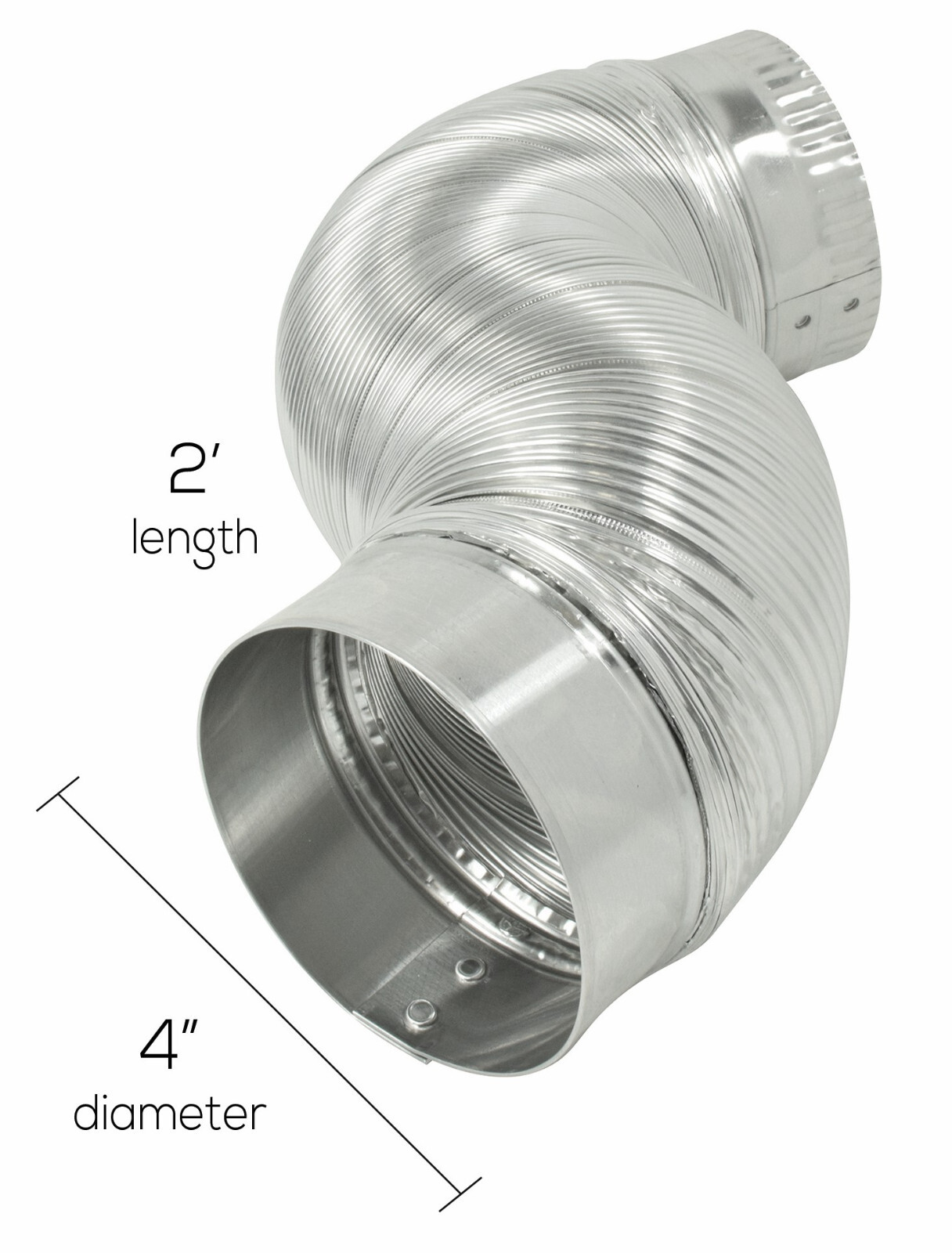 2 Pk Deflecto Semi-Rigid Flexible Adjustable Aluminum Duct MAC36024 DRYER HOOKUP