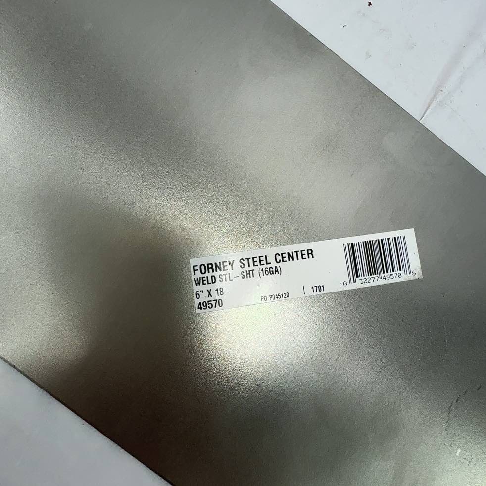 Forney 49570 Mild Steel Sheet Metal 16 Gauge 6″ x 18″ A36 Carbon Alloy