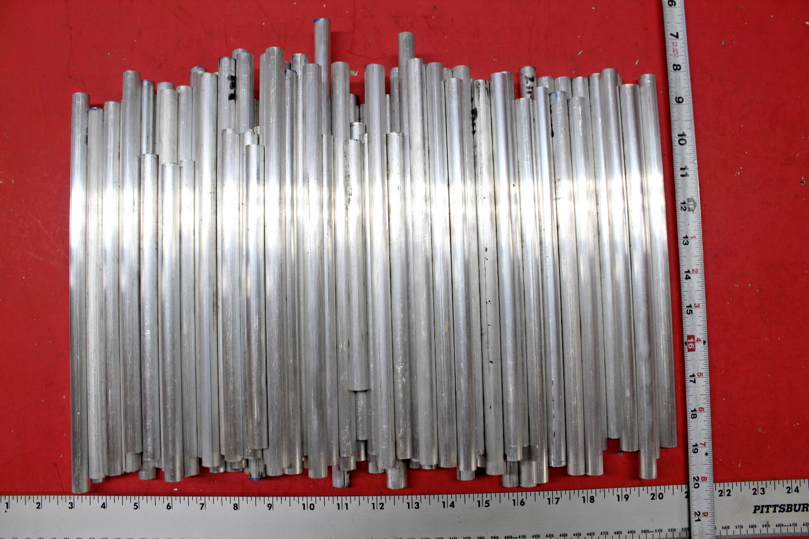 106 Piece 1/2″ Round 6061 T6 Aluminum Assortment Drops, Bar End For Machining