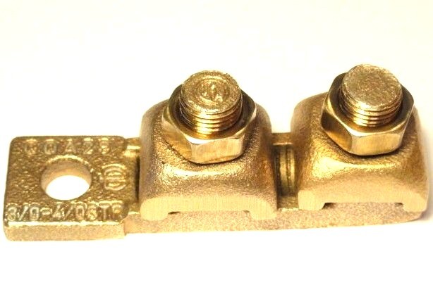 4/0 AWG Heavy Duty “High Copper Alloy” Industrial Terminal Lug ground bus bar