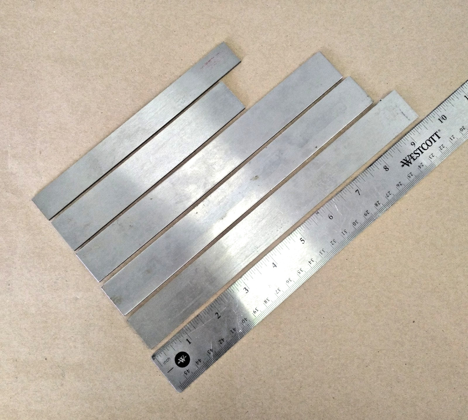 TOOL STEEL SHEET 3/32″ FLAT GROUND STEEL LOT OF 5 VARIOUS LENGTH & WIDTH