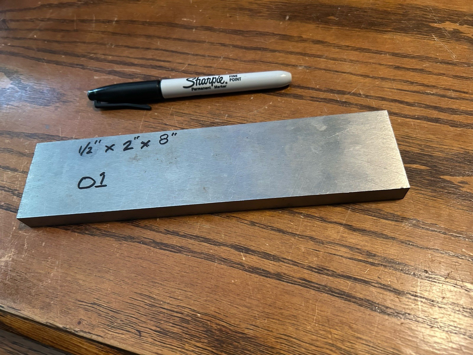 O1 Tool Steel, 1/2″ x 2″ x 8″ flat bar, machine stock
