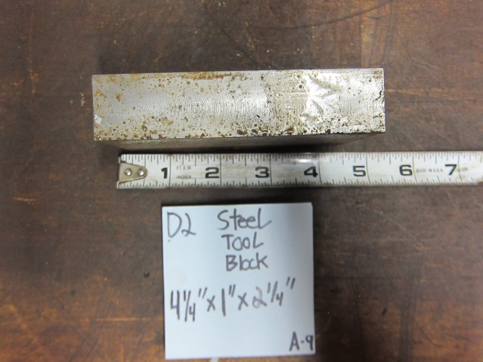 D-2 Tool Steel 4.25” x 1″ x 2.25” Thick D2 Tool Steel Block