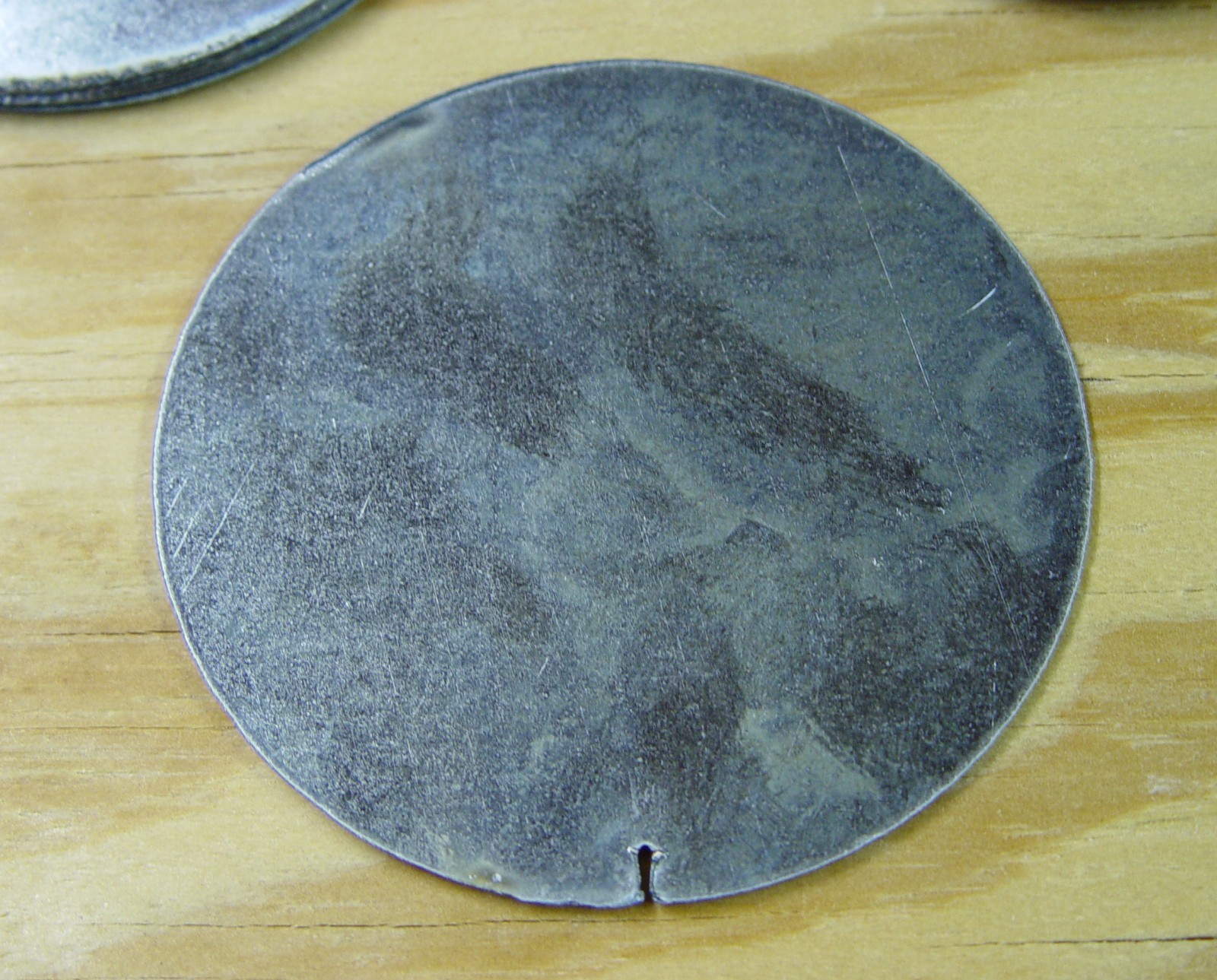 5-pc round galvanized sheet metal disks – 4″ diameter – crafts – hobbies – discs