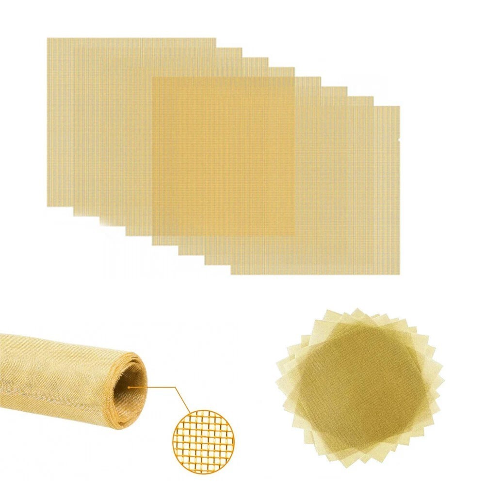 2Pcs 20 Mesh Brass Woven Wire Screen Net Mesh Dense Filter EMF Shielding 6″x6″