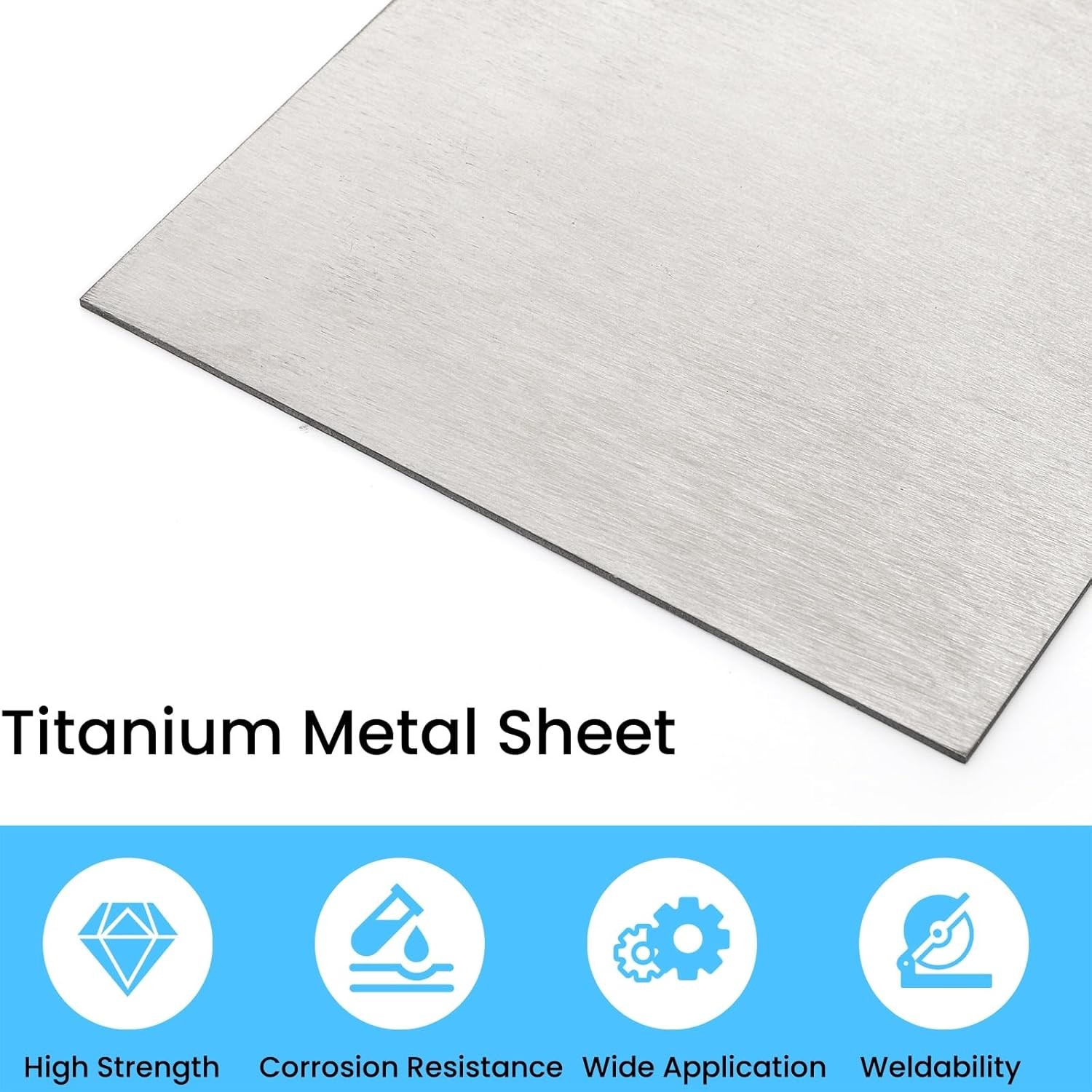 4 Pack Titanium Plate Sheets, 4″ x 4” x 0.04″ Titanium Metal Sheet, 1mm Thick T