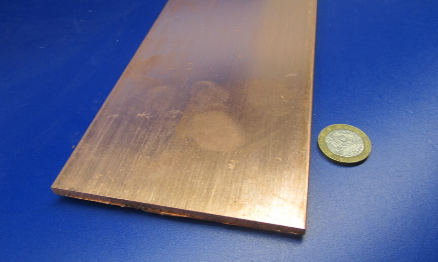 110 Copper Bar 1/2 Hard, 3/16″ Thick x 4″ Wide x 36 Inch Length