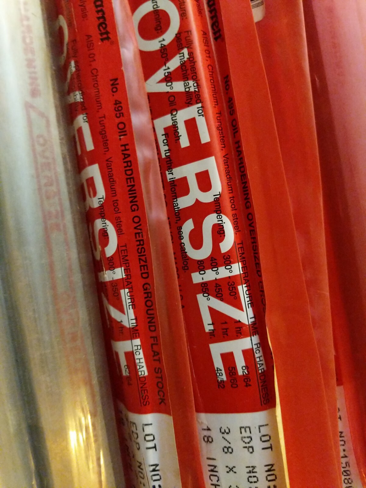 20x Starrett 495 Msc 86104148 3/8 3/4 18 Inches Oil Hardened Flat Stock