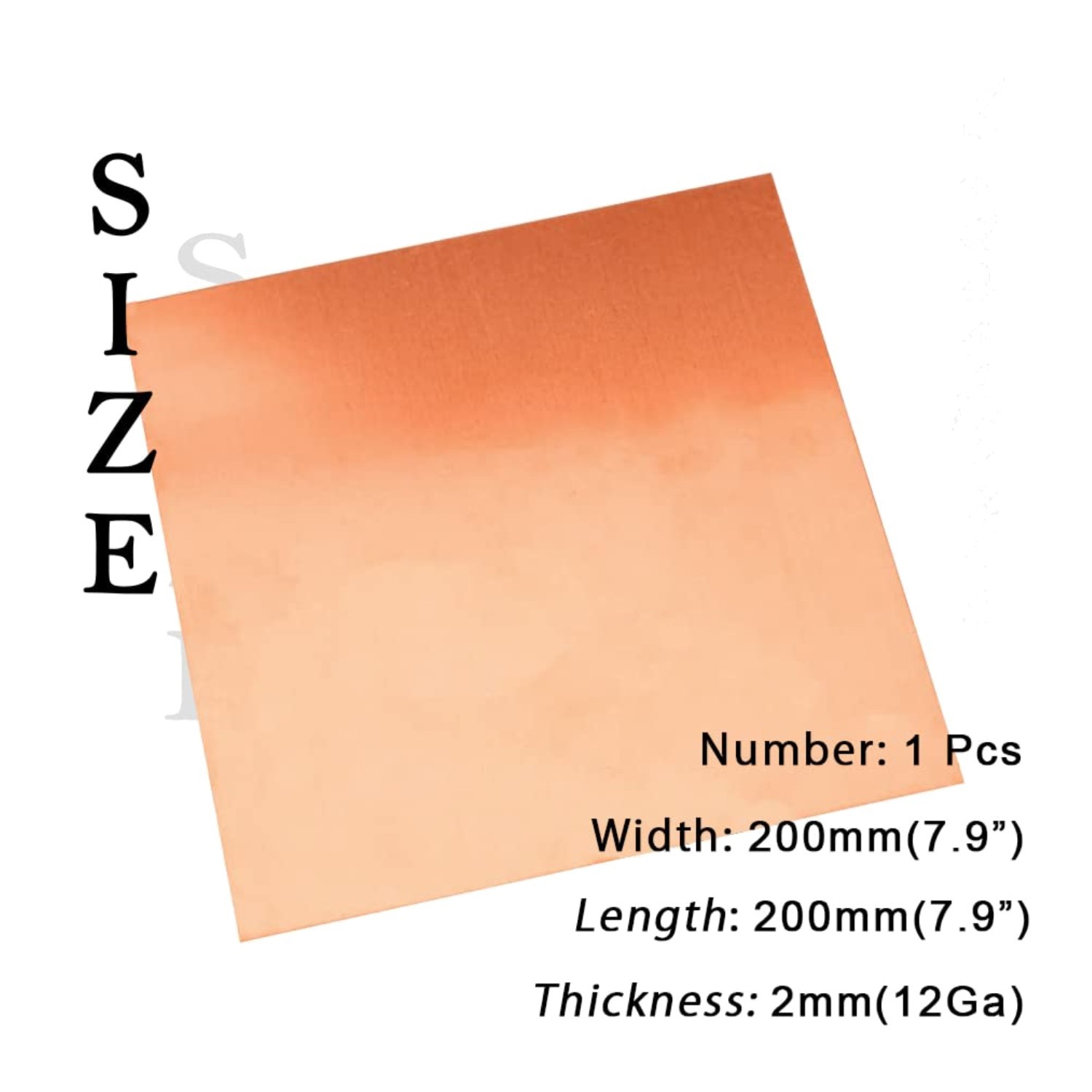 99.9% Pure Copper Plate 12 Gauge, 7.9″ – Crafts, Repairs