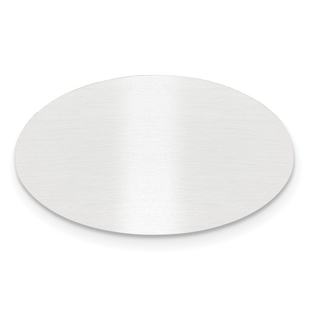 3/4 x 1 1/4 Oval Satin Aluminum Plates-Set of 6