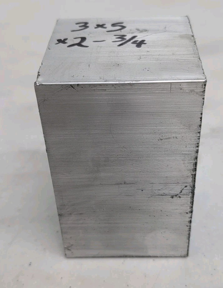 3 x 5 x 2-3/4 Aluminum Block Flat Bar Extruded 6061 Aluminium Barstock 2.75