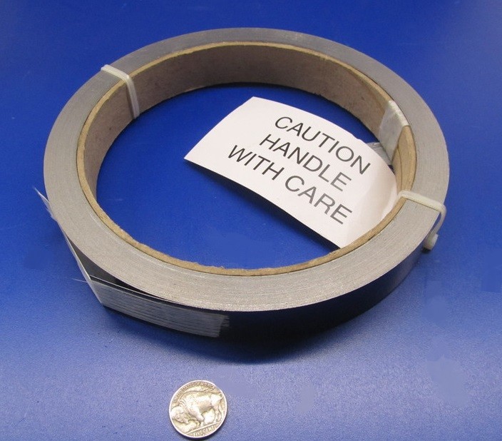 Blue Tempered Spring Steel Shim 0.010″ Thick x 1.00″ Width x 1200″ Length