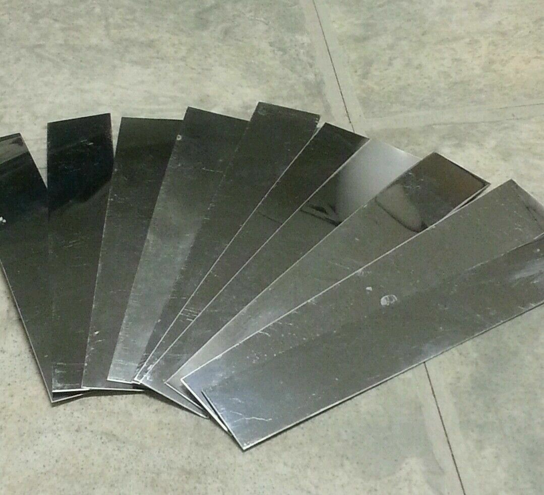 stainless shim steel stock 1.06″ wide X 0.015″ thick 6″+ long 5 pieces per lot
