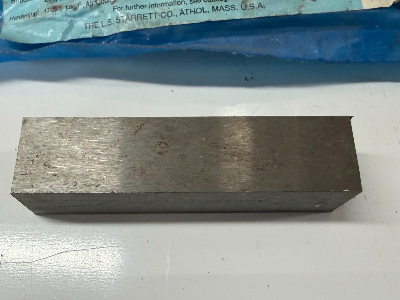 Starrett No 497 A2 Air Hardening Precision Ground Flat Stock Steel 1″x1″x4.1”