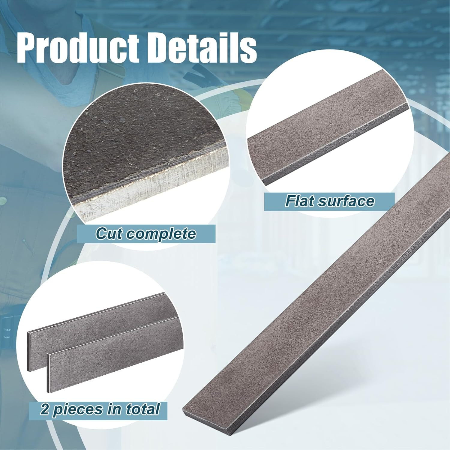 2 Pcs 2 X 1/4 X 12 Inch Steel Flat Bar Metal Stock Hot Rolled Steel Plate Solid