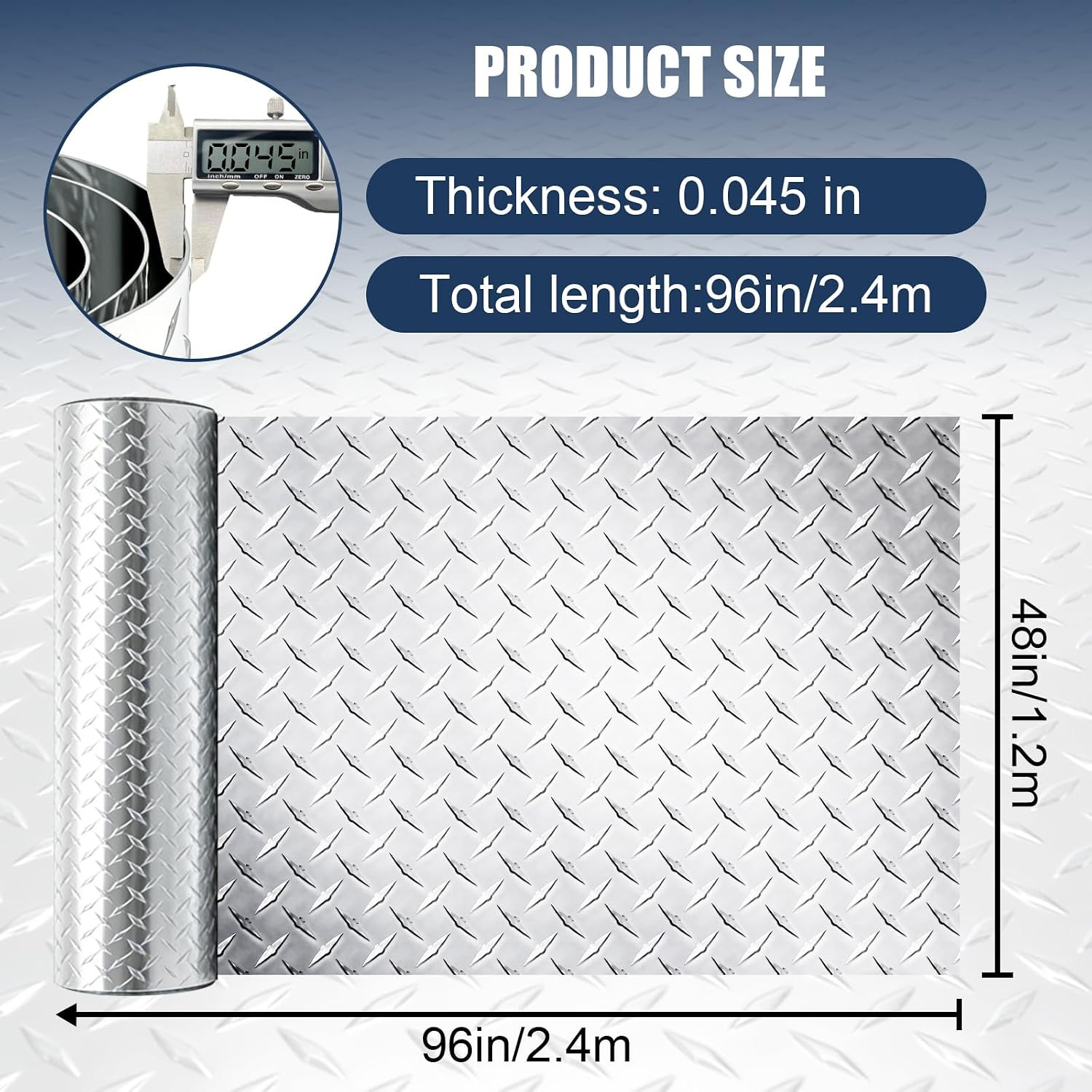 Diamond Plate Aluminum Sheet 48″X96″ for Wall Covering, Cargo Trailer | Aluminum
