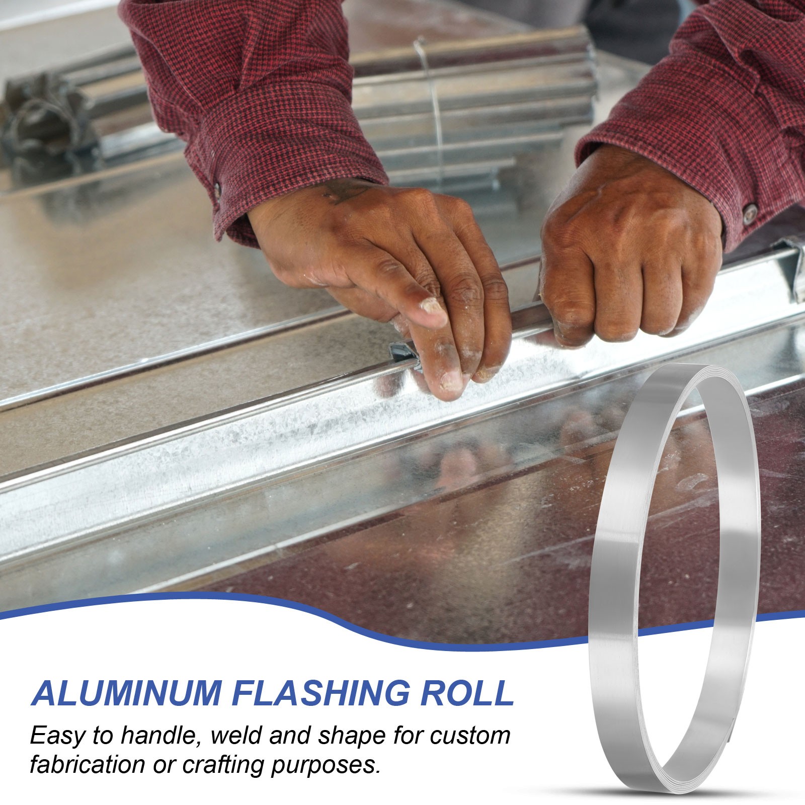 Aluminum Flashing Roll, 3000mm x 15mm x 0.6mm 1060 Aluminum Metal Roll