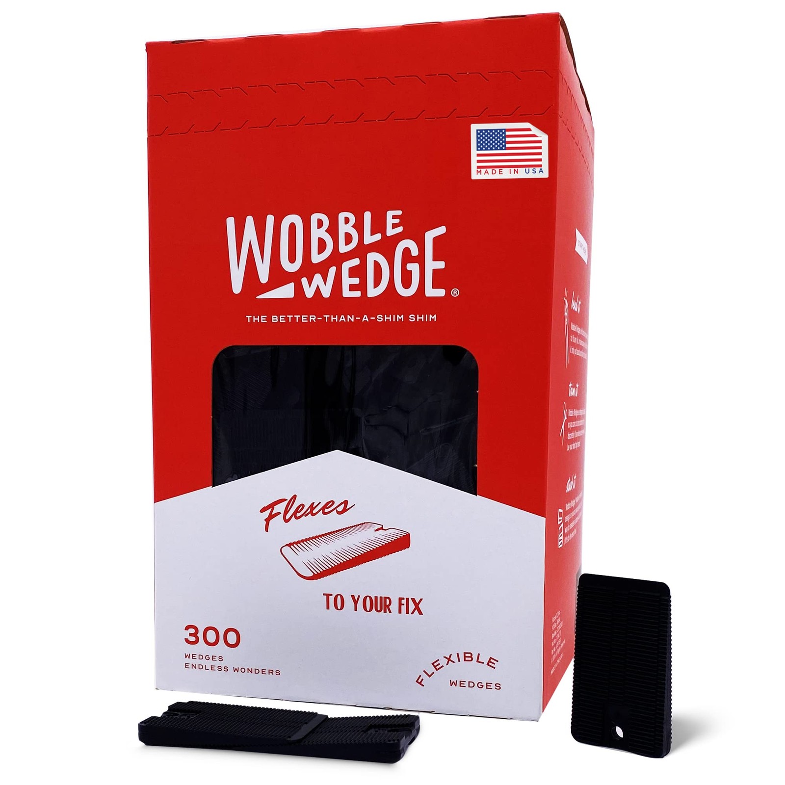 Flexible Plastic Shims 300-Pack – Leveling Wedges for Furniture, Appliances