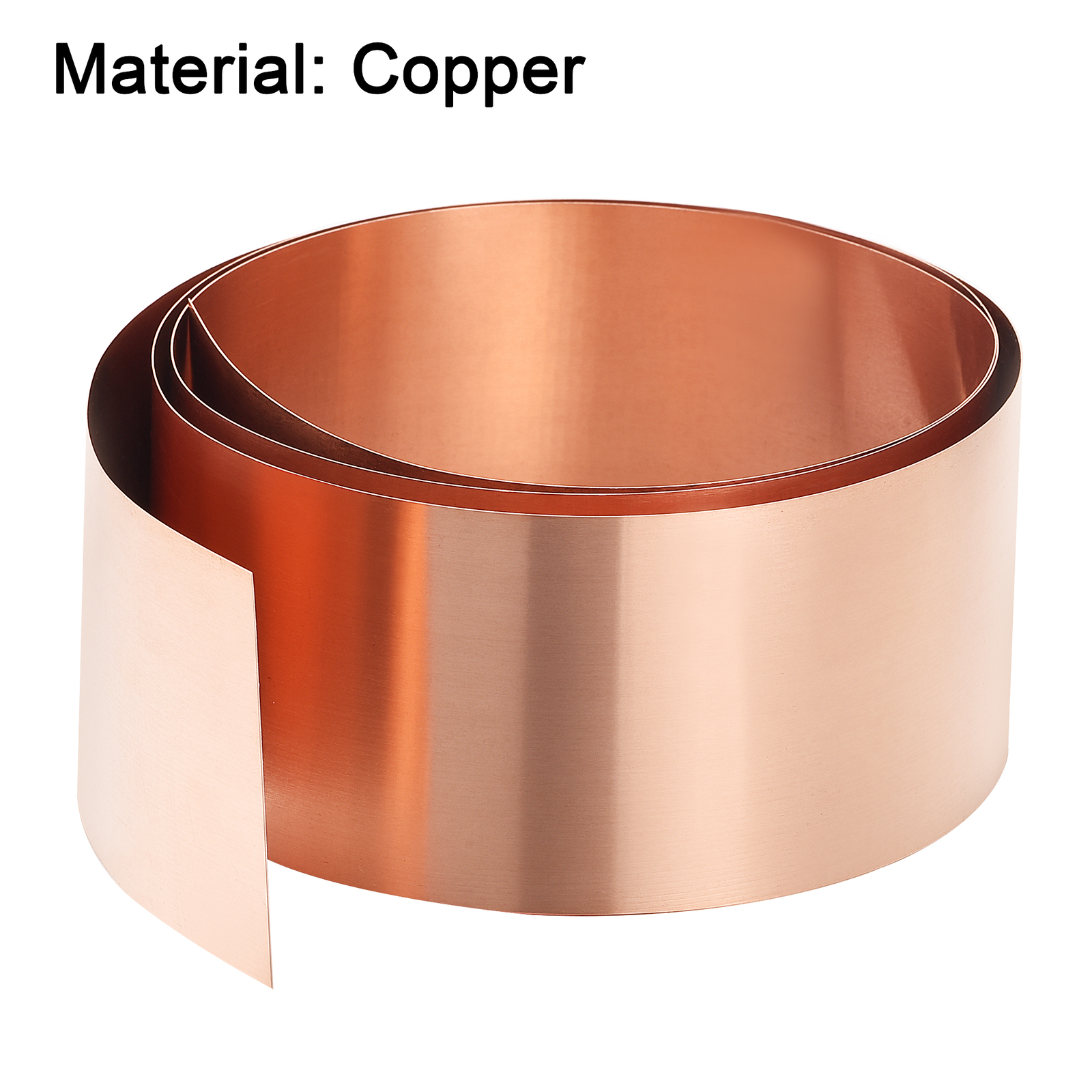 Copper Sheet Roll Metal Foil Plate 39.4“ x 2” x 0.008“