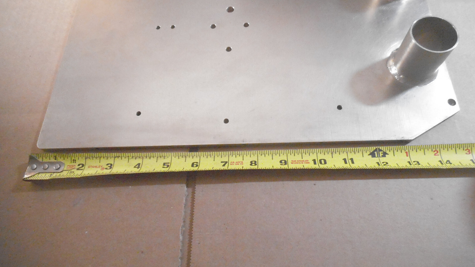 Nickel plated Aluminum plate, 14-7/8″ x 9-7/8′” x 1/4″ thick
