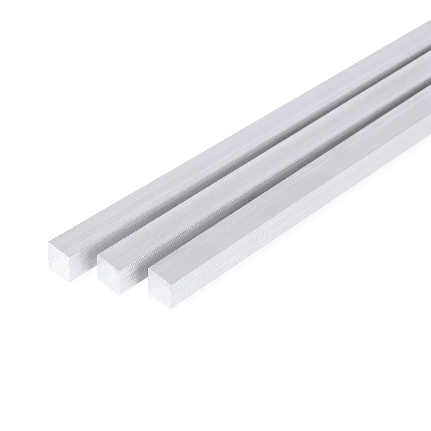13Inch Square Aluminum Flat BAR 3 Pieces of 1/2″ X1/2″ 6061 General Purpose Plat