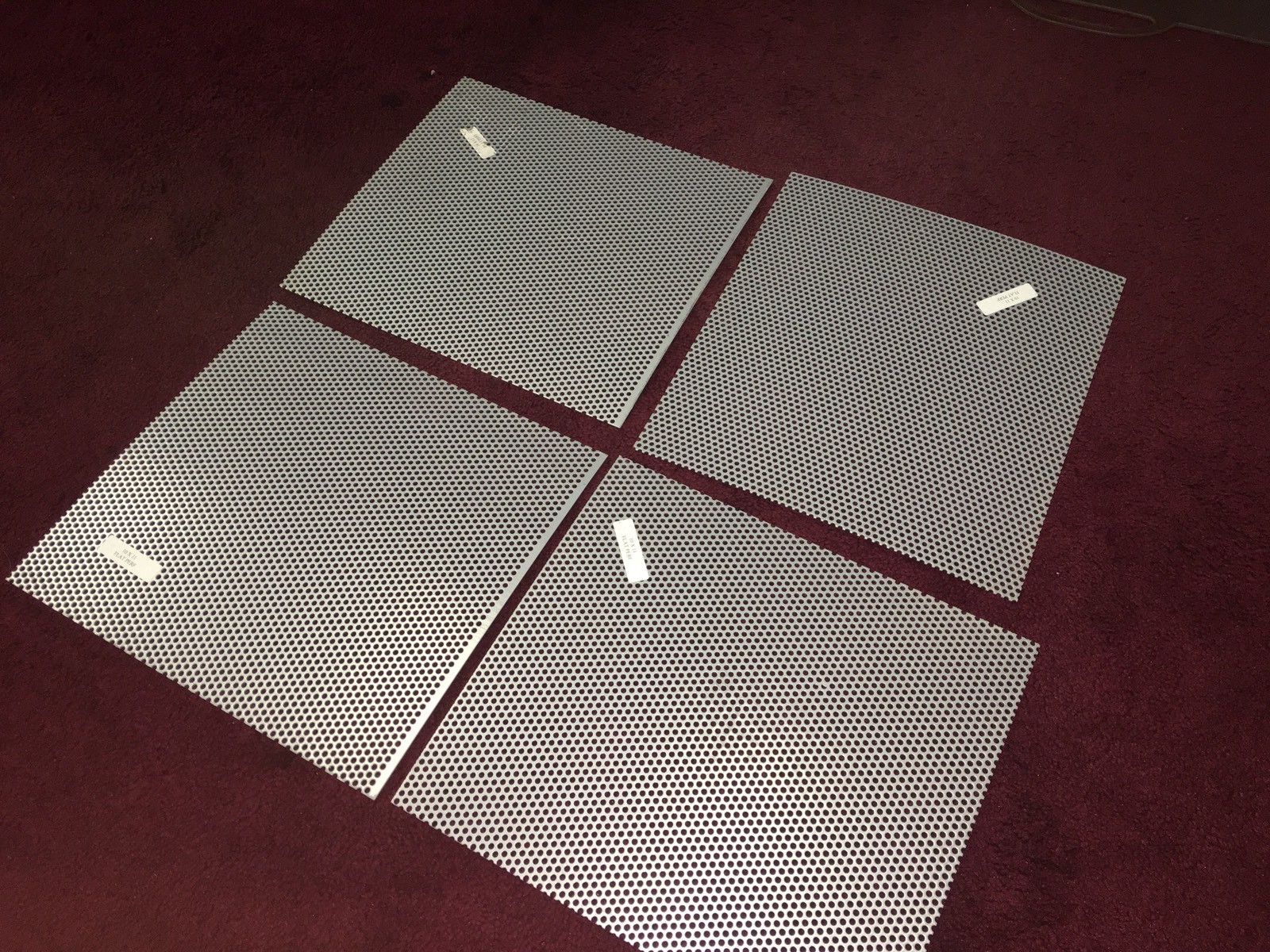 Painted Steel Perforated Sheet (16 ga.)11″x10″ “1/8″ Holes-3/16″ Stagger CxC”