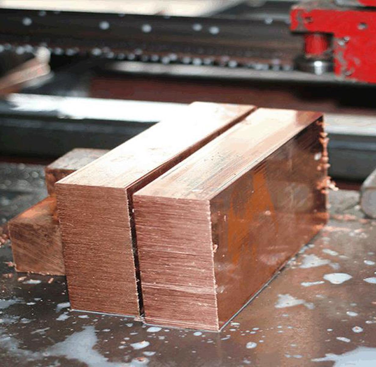 US Stock 45mm x 45mm x 60mm 99% Cu T2 Copper Flat Bar Stock