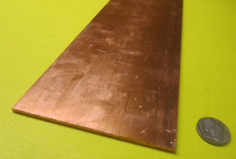 110 Copper Bar 1/2 Hard, 3/16″ Thick x 4″ Wide x 36 Inch Length
