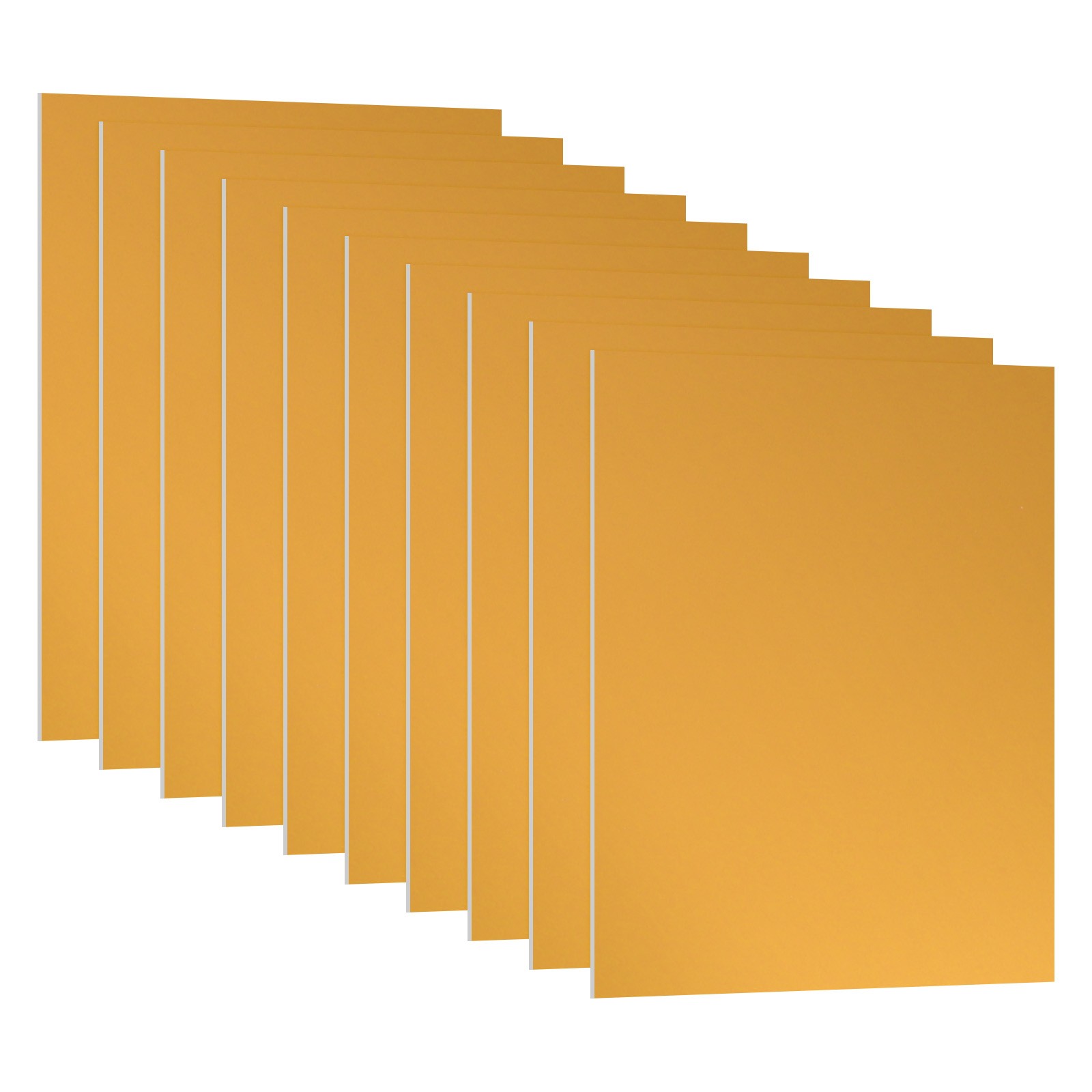 7x5x1/32inch Anodized Aluminum Sheet, 10Pcs Aluminum Plate, Yellow