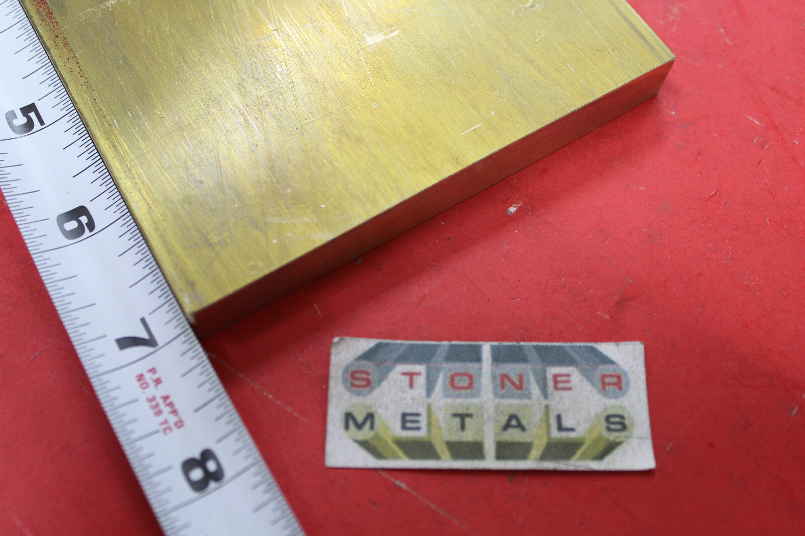 1/2″ x 4″ C360 BRASS FLAT BAR 7″ long Solid Plate Mill Stock H02 .50″x 4″
