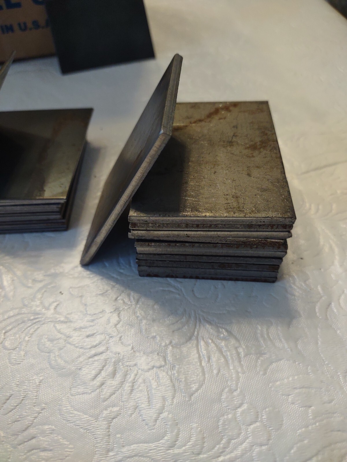 Rectangle Carbon Steel Shims 2″x2.75″ Five Lbs. 1/16″ 27 Count, 1/8″ 12 Count