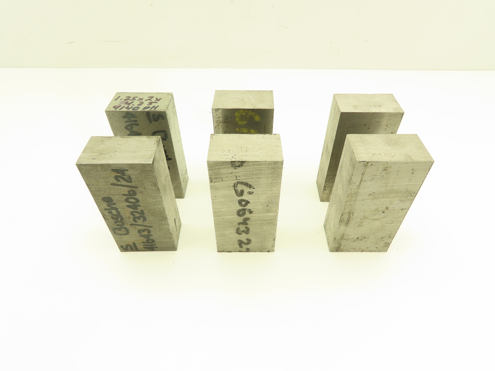 4140/4142 PH Alloy Steel Flat Bar Stock 1-1/4″x 2″x 4-1/4″L Lot of 6