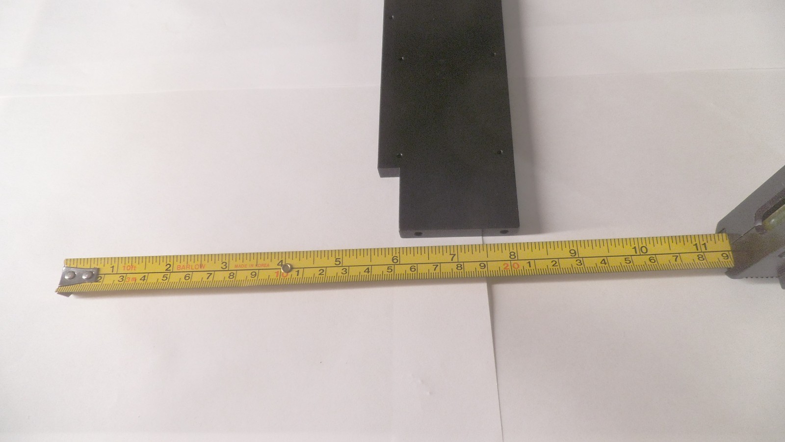Black Anodized Aluminum plate or bracket, 7-1/4″ x 2-1/2″ x 3/8 thick