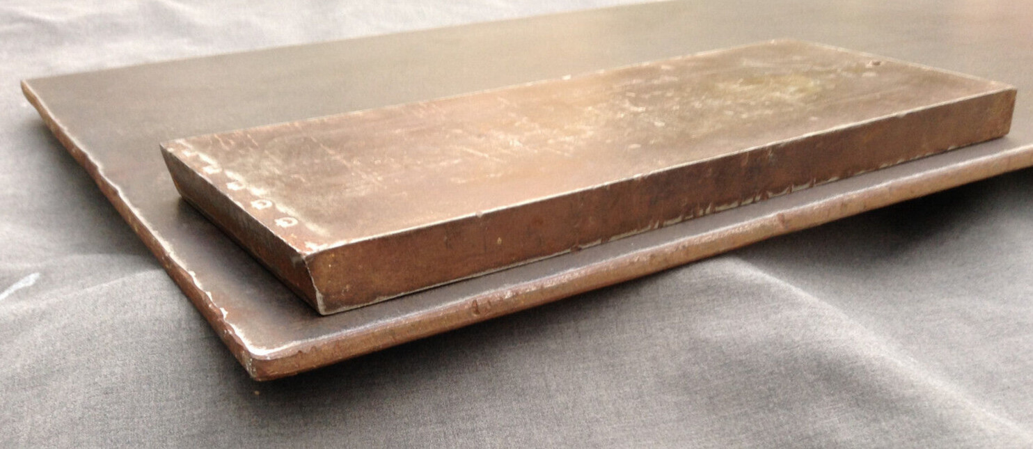 Work Bench Steel Plate / Anvil 12 x 24 And 4 x 9.5 – Lot Of 2