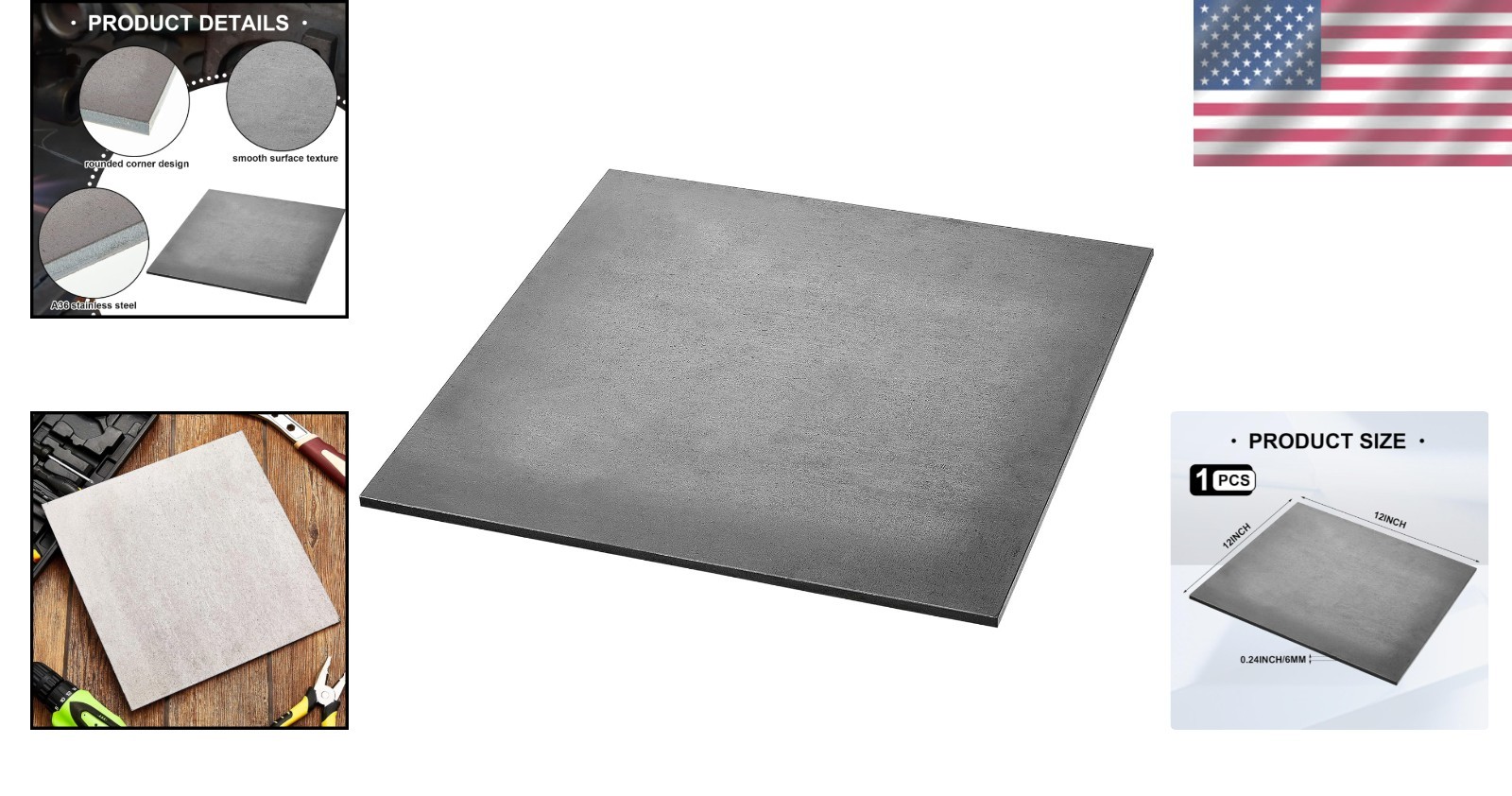 A36 Steel Plate, Hot Rolled Metal 1/4 Plate Sheet#