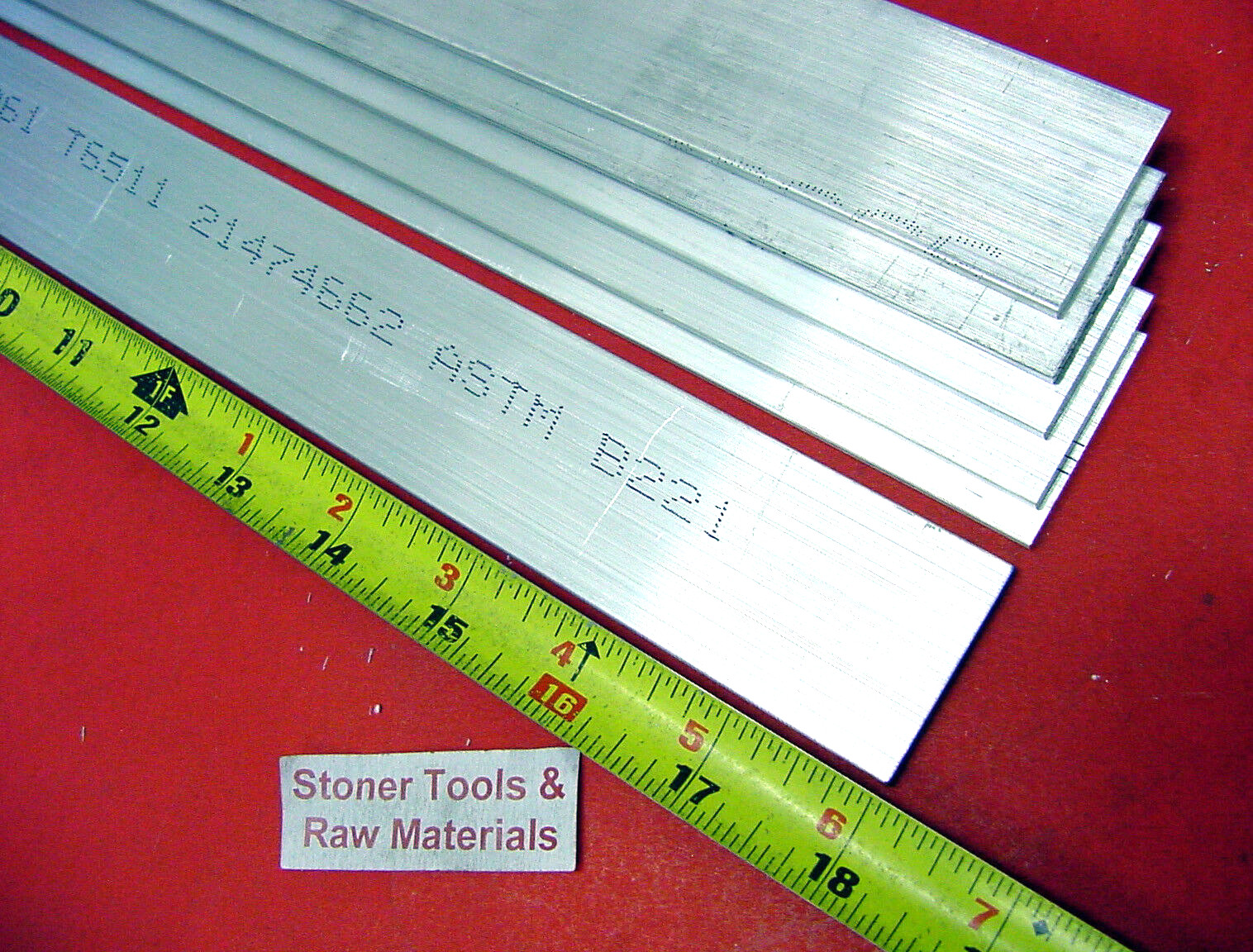 7 Pieces 1/8″ X 1-1/2″ ALUMINUM 6061 FLAT BAR 18″ long Extruded Mill Stock New