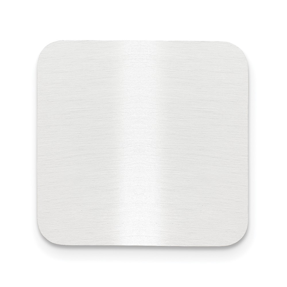 1 x 1 Square Satin Aluminum Plates-Set of 6