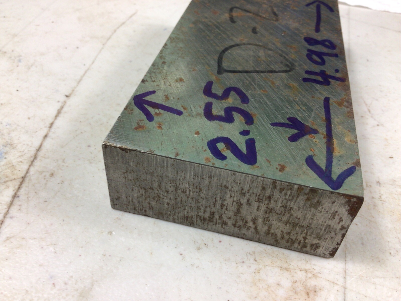 D2 Tool Steel Flat Stock, 1.03” X 2.55” X 4.98” Long