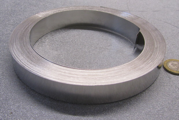 301 Stainless Steel Sheet Shim, .015″(+/-.0010″) x 3/4″ Width x 100 Foot Length