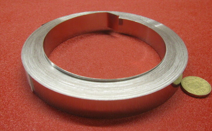301 Stainless Steel Sheet Shim, .020″(+/-.0010″) x 3/4″ Width x 100 Foot Length