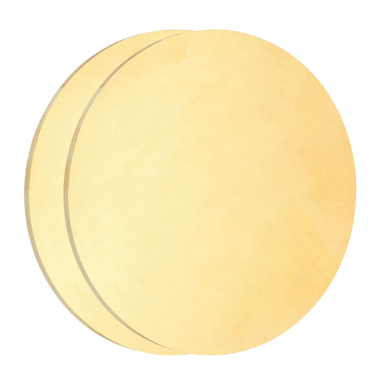 2Pcs Brass Round Plate, 0.04″(1mm) Thick 3.15″(80mm) Dia H65 Brass Round Sheet